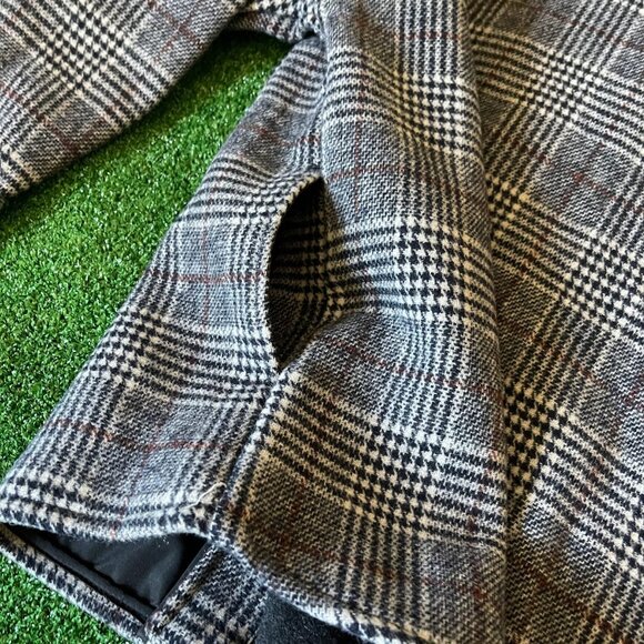 Zara Kids Long Sleeve Pockets Plaid Grey Wool Oversized Shirt Jacket Size 9-10 - Picture 14 of 14
